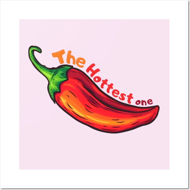 The Hottest One, hot pepper Wall Art by Clearmind Arts